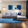 Atelier Del Sofa Tulip Sofá Esquinero Derecho con Puf - Gris Oscuro